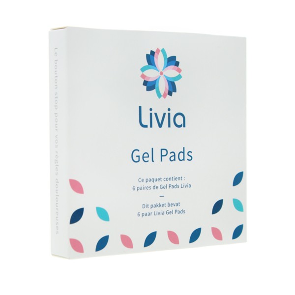 Livia Gel Pads 6 paires Recharge pour électrodes Douleur de règles