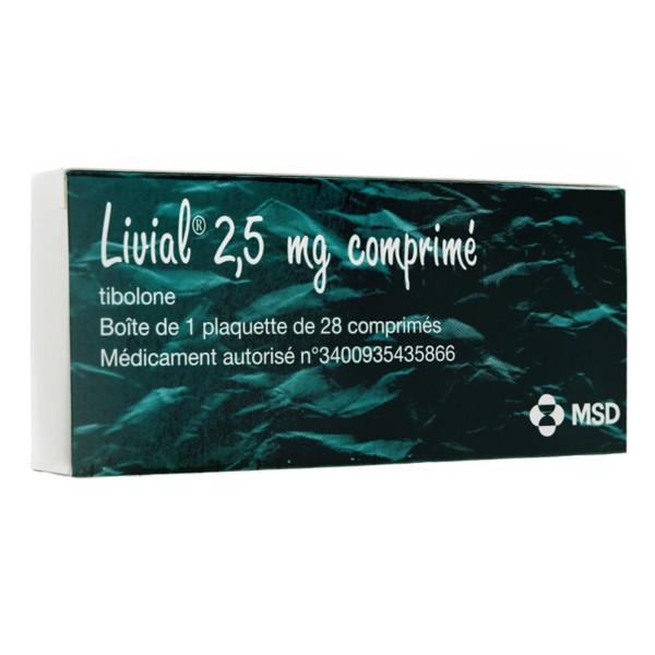 Livial 2,5 mg 28 comprimés Médicament symptômes de la ménopause