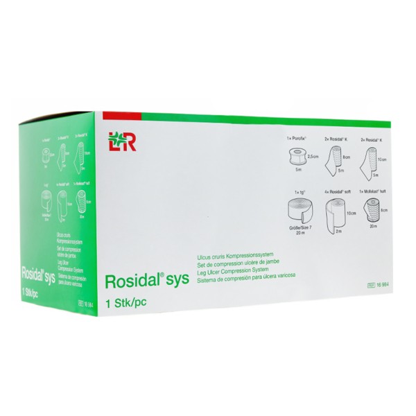 Kit bandes compression veineuse Lohmann Rosidal Sys Ulcère de jambe
