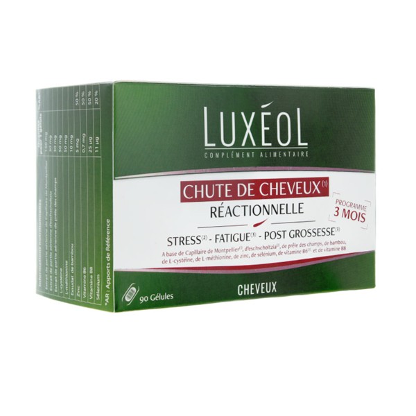 Luxéol Chute de cheveux réactionnelle gélules Stress, fatigue