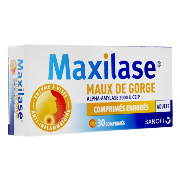 Maxilase comprimé Mal de gorge