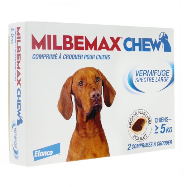 Milbemax Chew Chiens de 5 kg et plus comprimés