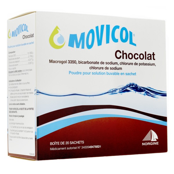 Movicol chocolat poudre sachets