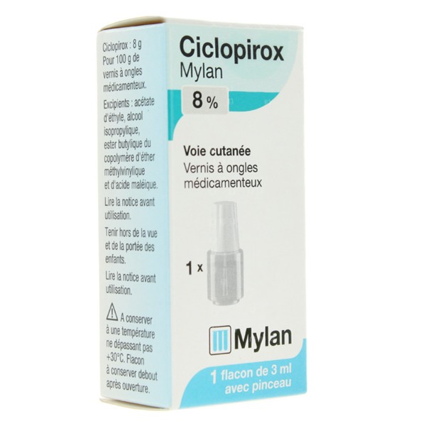 Ciclopirox vernis 8% Viatris