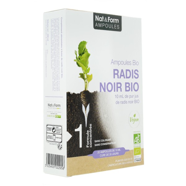 Nat et Form Radis noir Bio ampoules