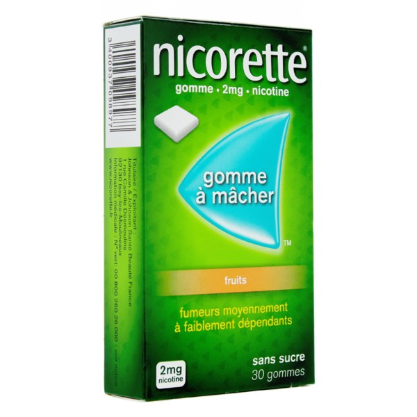 Nicorette 2 mg fruits gomme
