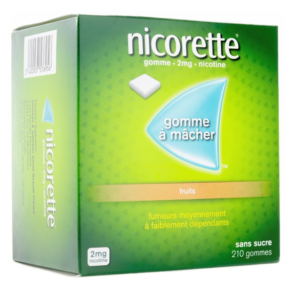 Nicorette 2 mg fruits gommes