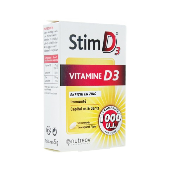Stim D3 Vitamine D 1000 UI comprimés