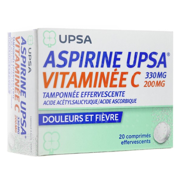 Aspirine vitaminée C Upsa comprimés effervescents