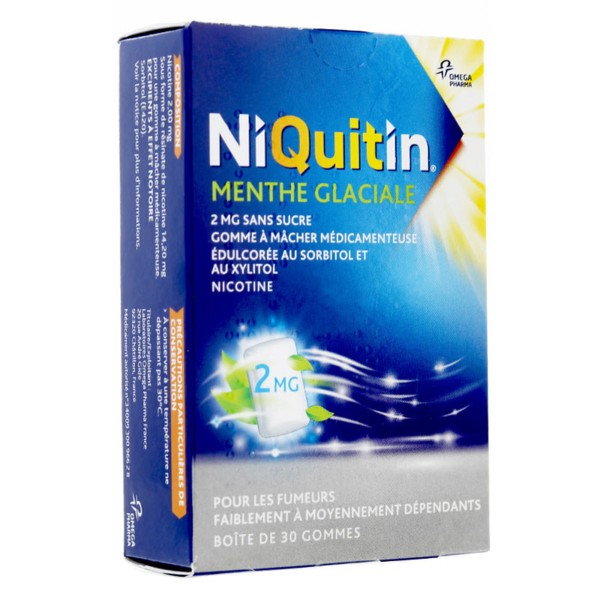 Niquitin 2 mg menthe glaciale gomme