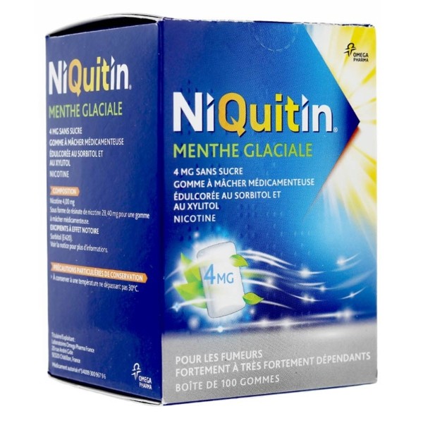 Niquitin 4 mg menthe glaciale gomme