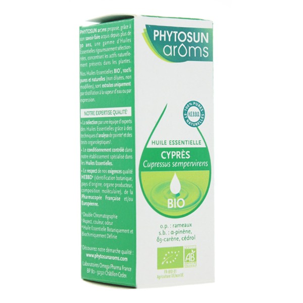 Phytosun Arôms huile essentielle Cyprès Bio