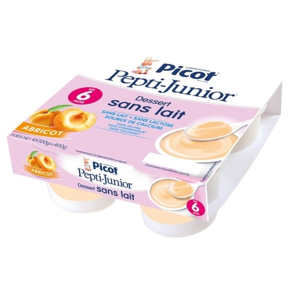 Picot Pepti-Junior dessert sans lait crème abricot