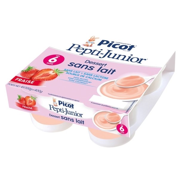 Picot Pepti-Junior crème dessert sans lait fraise