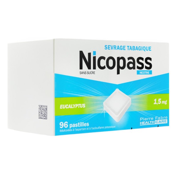 Nicopass 1,5 mg eucalyptus pastilles