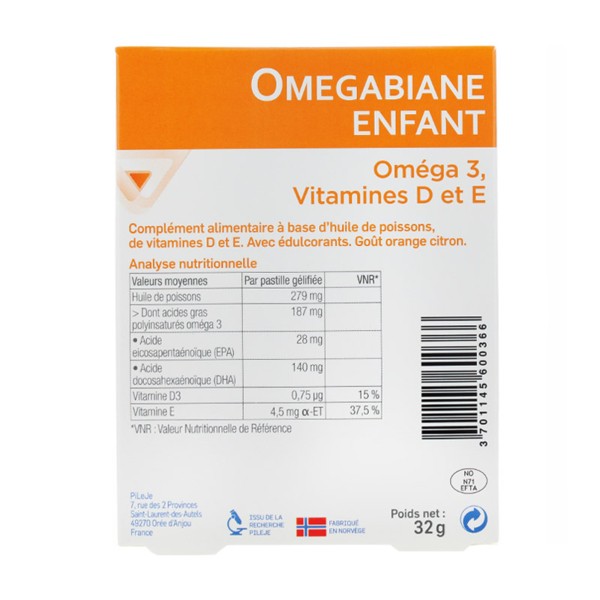 Omegabiane Enfant Pastilles Vitamines Et Croissance