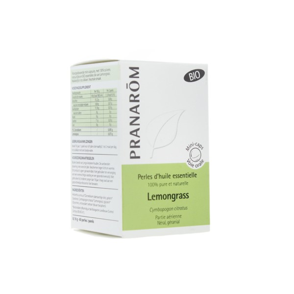 Pranarom Perles d'huile essentielle de Lemongrass Bio