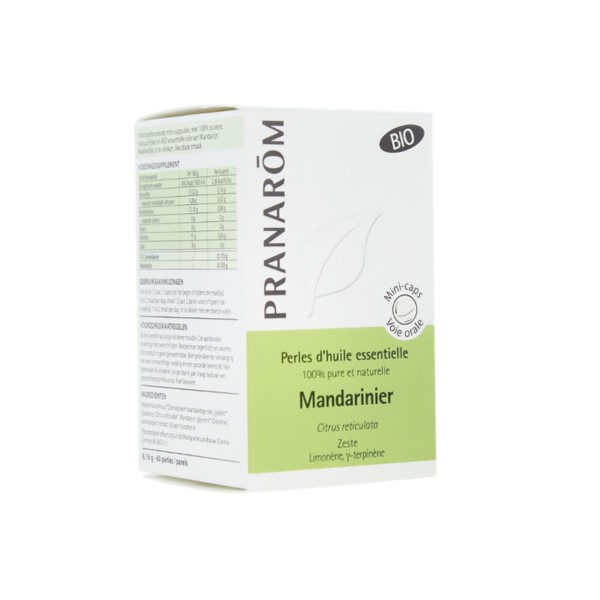 Pranarom Perles d'huile essentielle de Mandarinier Bio capsules