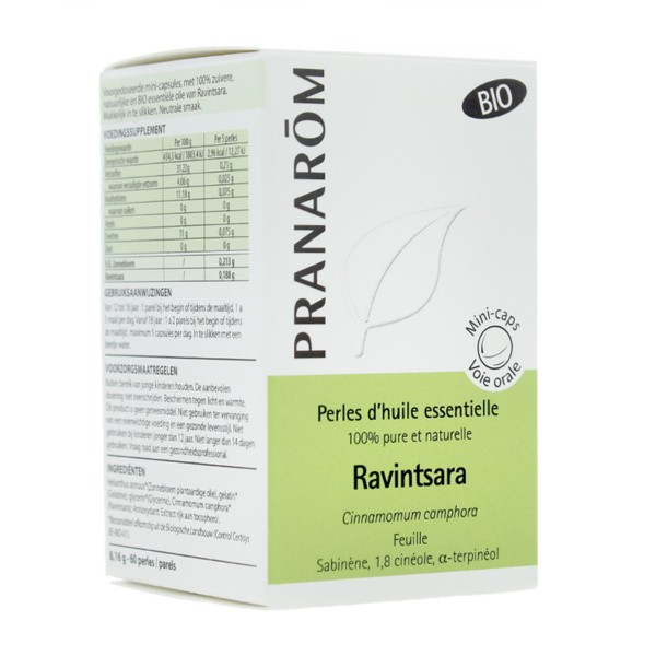 Pranarom Perles d'huile essentielle de Ravintsara Bio capsules