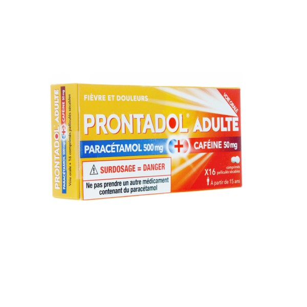 Prontadol adulte Paracétamol 500 mg/ caféine 50 mg comprimés