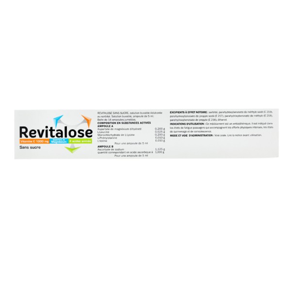 Revitalose ampoules Médicament contre la fatigue sans ordonnance