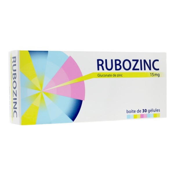Rubozinc 15 mg gélules Acné