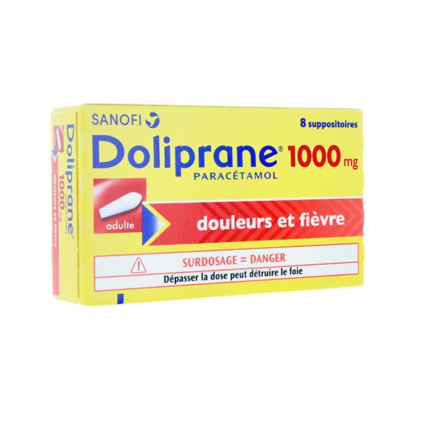 Doliprane 1000mg adulte suppositoires