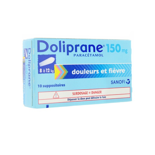 Doliprane 150 mg suppositoires