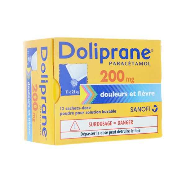 Doliprane 200 mg sachets