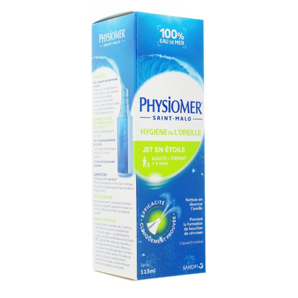 Physiomer Hygiène de l'Oreille Jet en Etoile 115 ml Cérumen