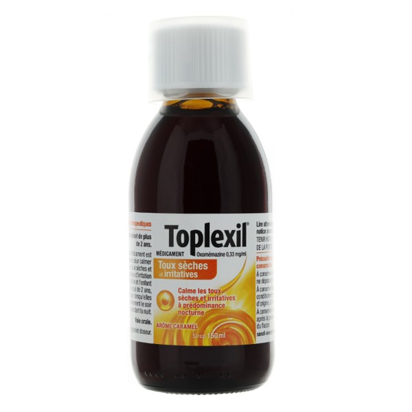 Toplexil sirop toux sèche et irritative - Médicament antitussif