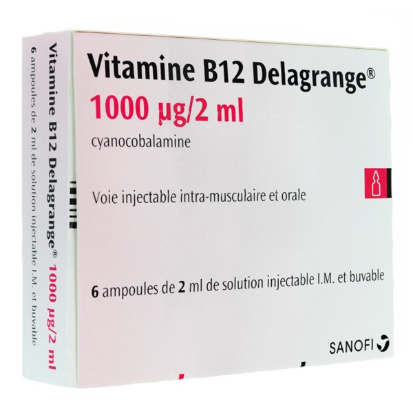 Vitamine B12 Delagrange 1000µg/2ml ampoules