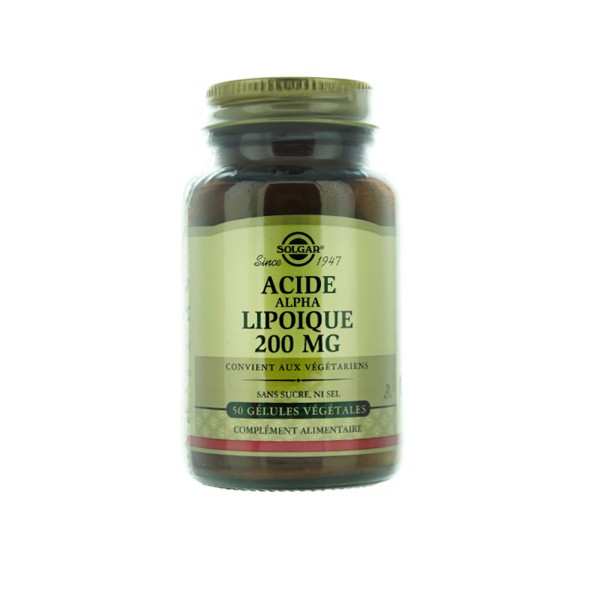 Solgar Acide alpha lipoïque 200 mg gélules