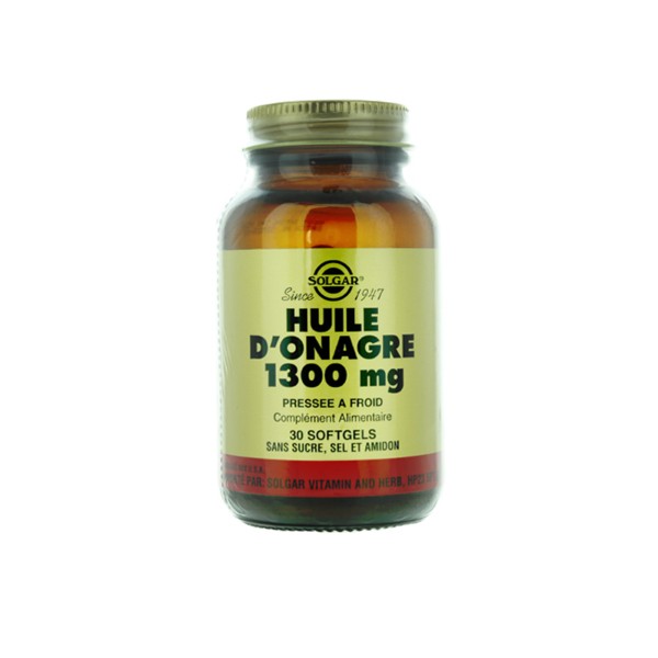 Solgar Huile d'onagre 1300 mg capsules