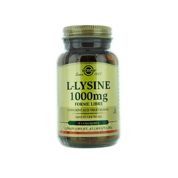 Solgar L-Lysine 1000 mg comprimés