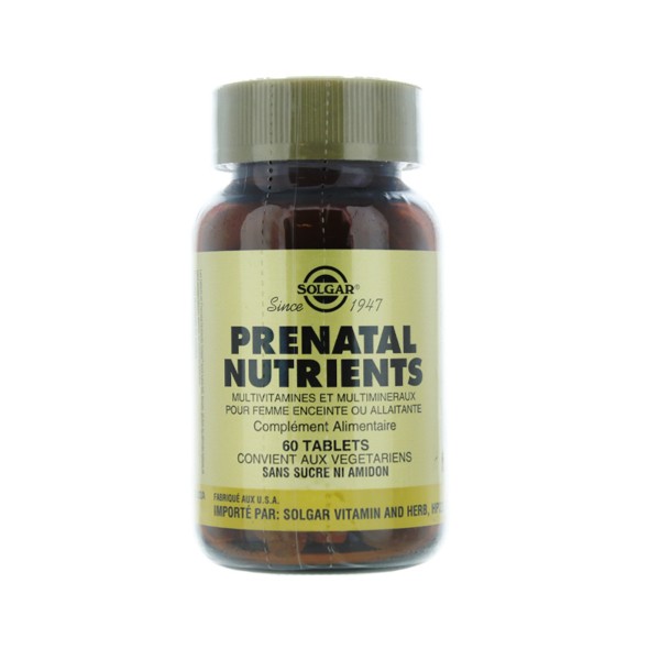 Solgar Prenatal Nutrients comprimés
