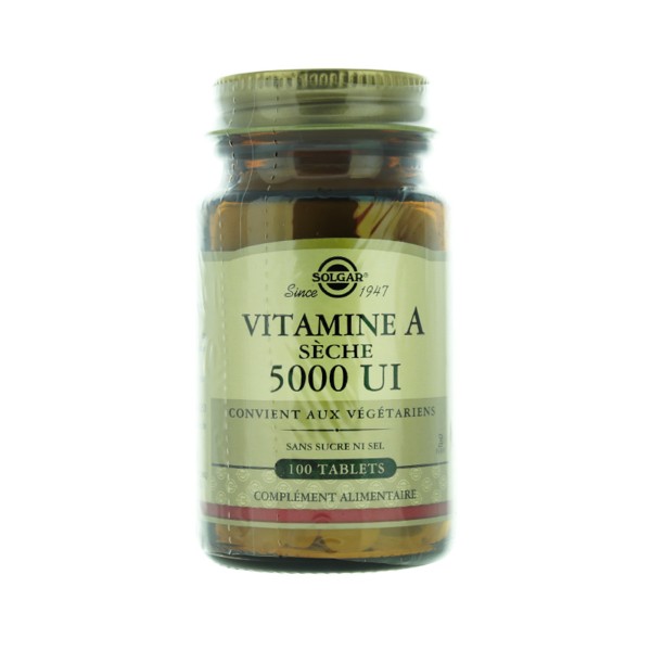 Solgar vitamine A sèche 5000 UI comprimés