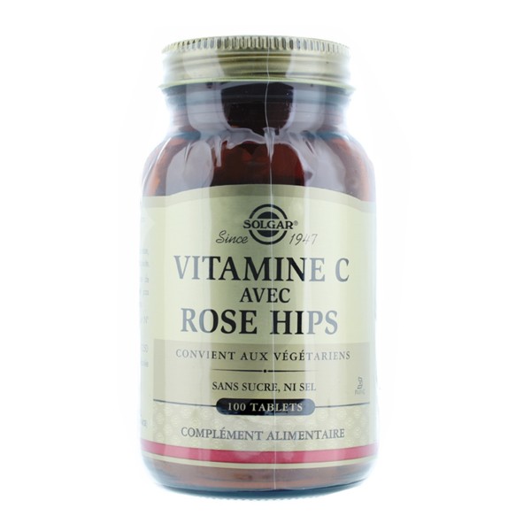 Solgar Vitamine C 500mg avec Rose hips comprimés