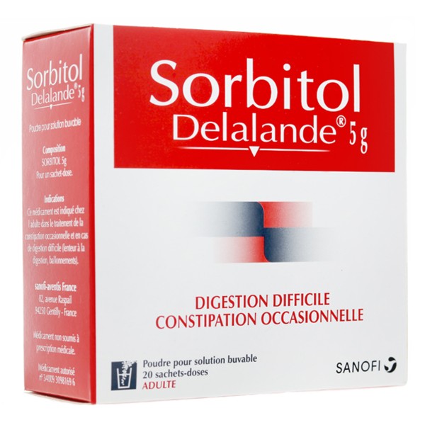 Sorbitol Delalande sachet laxatif Constipation, digestion
