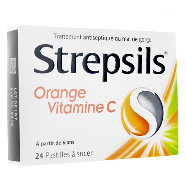 Strepsils orange vitamine C pastilles