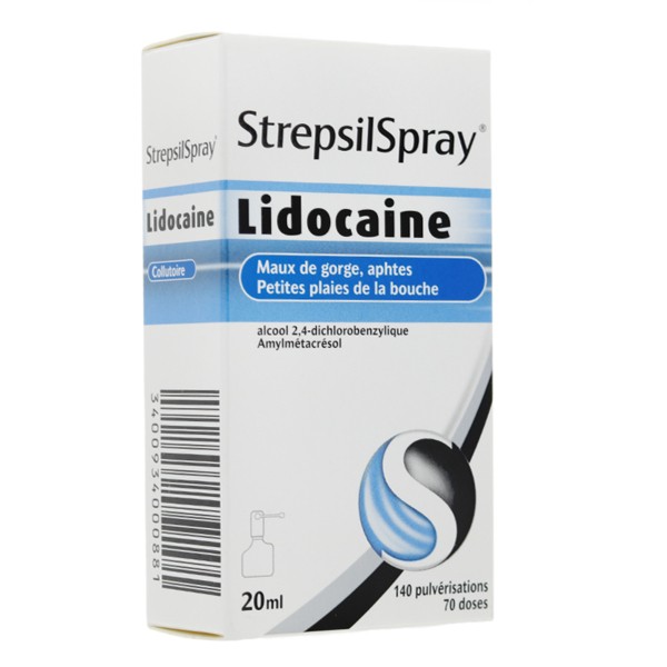 Strepsil Spray lidocaine collutoire