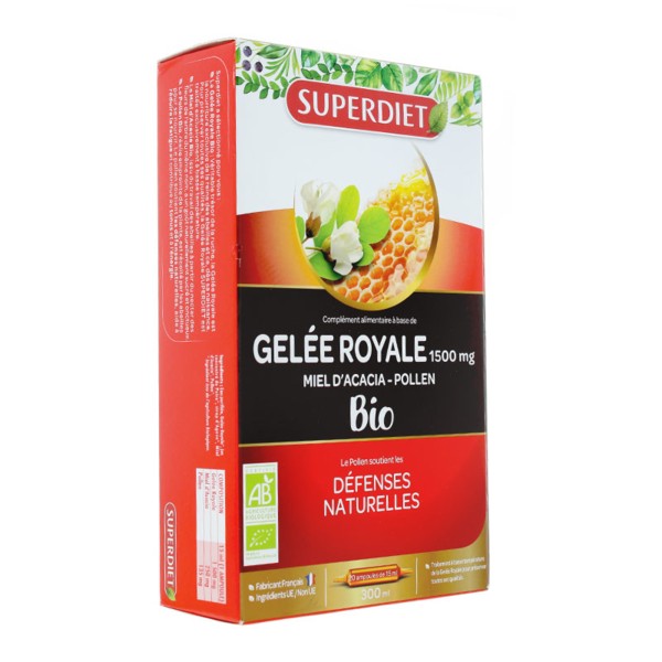 Super Diet gelée royale 1500 mg bio ampoules