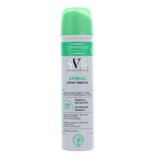 SVR Spirial déodorant végétal spray compressé efficacité 48h
