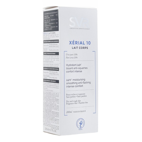 SVR Xérial 10 lait corps hydratant - Anti-squames - Peau sèche