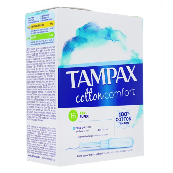Tampax Tampon Cotton Protection Bio Menstruations