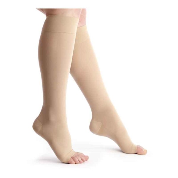 L/XL Haude Bas de contention en nylon avec fermeture éclair pour jambes et genoux Noir Pour éviter les varices