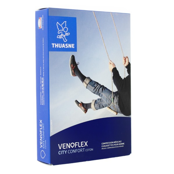 Venoflex City Confort Coton Chaussettes de contention Homme classe 2