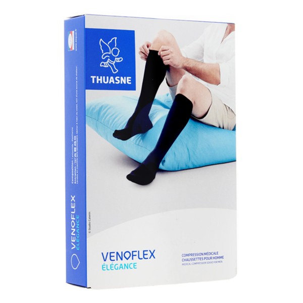 Venoflex Elégance Chaussettes de contention pieds ouverts homme classe 3