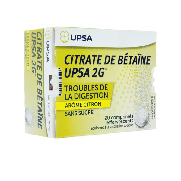 Citrate de Bétaïne UPSA 2 g comprimés effervescents