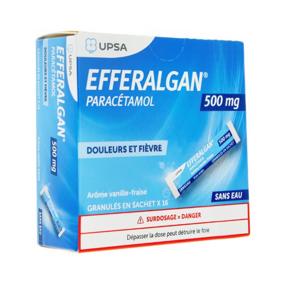 Efferalgan 500 mg vanille fraise stick